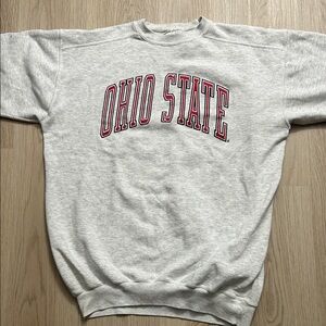 90s Vintage Ohio State Gray/Crimson Crewneck sweater seattle Seahawks JSN alum